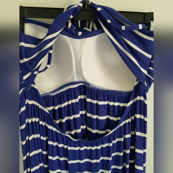 Kenneth Cole Reaction blue stripe halter maxi dress - Picture 5 of 5